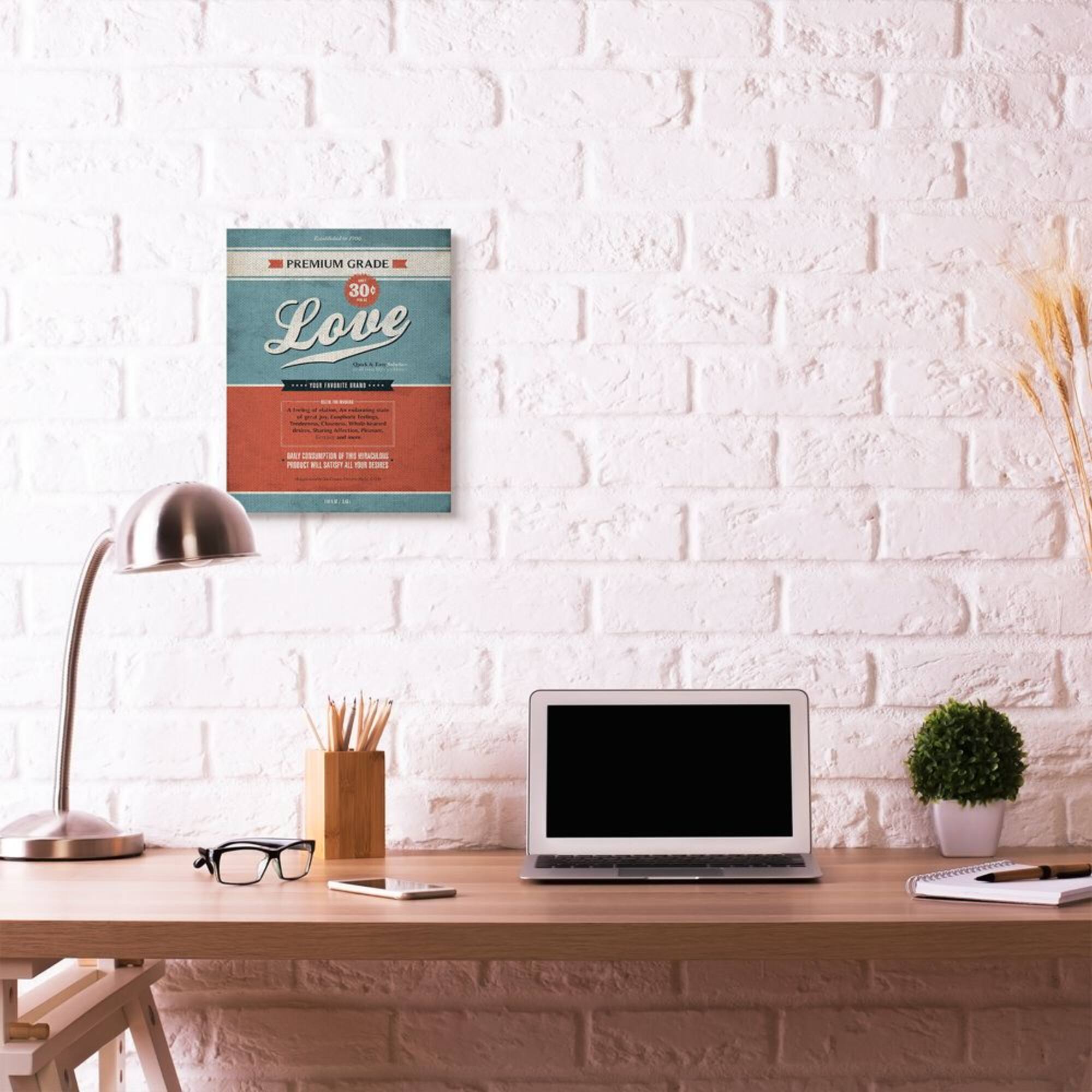 Stupell Industries Premium Grade Love Canvas Wall Art